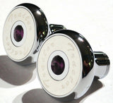 Tractor Trailer Knob Set Air Brakes Screw on Purple Jewel Chrome UP#23514, 23520