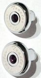 Tractor Trailer Knob Set Air Brakes Screw on Purple Jewel Chrome UP#23514, 23520