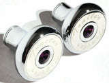 Tractor Trailer Knob Set Air Brakes Screw on Purple Jewel Chrome UP#23514, 23520