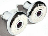 Tractor Trailer Knob Set Air Brakes Screw on Purple Jewel Chrome UP#23514, 23520