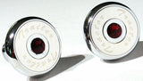 Tractor Trailer Knob Set Air Brakes Screw on Red Jewel Chrome UP#23515-23521