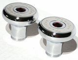 Tractor Trailer Knob Set Air Brakes Screw on Red Jewel Chrome UP#23515-23521