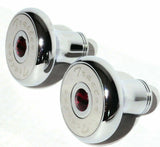 Tractor Trailer Knob Set Air Brakes Screw on Red Jewel Chrome UP#23515-23521