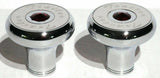 Tractor Trailer Knob Set Air Brakes Screw on Red Jewel Chrome UP#23515-23521