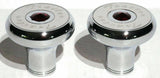 Tractor Trailer Knob Set Air Brakes Screw on Red Jewel Chrome UP#23515-23521