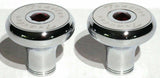 Tractor Trailer Knob Set Air Brakes Screw on Red Jewel Chrome UP#23515-23521