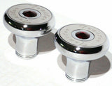 Tractor Trailer Knob Set Air Brakes Screw on Red Jewel Chrome UP#23515-23521