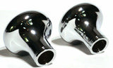 Tractor Trailer Knob Set Air Brakes Screw on Red Jewel Chrome UP#23515-23521