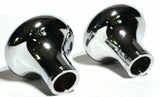 Tractor Trailer Knob Set Air Brakes Screw on Red Jewel Chrome UP#23515-23521