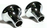 Tractor Trailer Knob Set Air Brakes Screw on Red Jewel Chrome UP#23515-23521