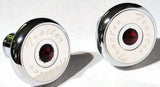 Tractor Trailer Knob Set Air Brakes Screw on Red Jewel Chrome UP#23515-23521