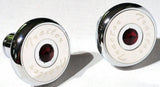 Tractor Trailer Knob Set Air Brakes Screw on Red Jewel Chrome UP#23515-23521