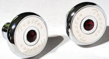 Tractor Trailer Knob Set Air Brakes Screw on Red Jewel Chrome UP#23515-23521