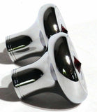 Tractor Trailer Knob Set Air Brakes Screw on Red Jewel Chrome UP#23515-23521
