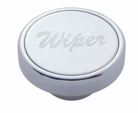 Wiper Control Dash Knob Stainless Steel 1” Sticker for 1/4 Shaft Chrome UP#23534