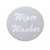 Wiper/Washer Dash Control Knob Universal Fit Chrome Stainless Sticker UP#23535