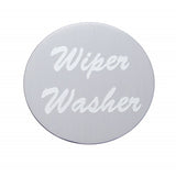 Wiper/Washer Dash Control Knob Universal Fit Chrome Stainless Sticker UP#23535