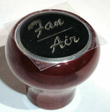 UP Dash Control Knob Fan Air 1" Black Glossy Sticker Wood Knob #23536 Each