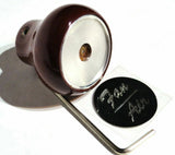 UP Dash Control Knob Fan Air 1" Black Glossy Sticker Wood Knob #23536 Each