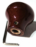 UP Dash Control Knob Fan Air 1" Black Glossy Sticker Wood Knob #23536 Each