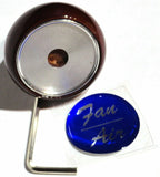 UP Dash Control Knob Fan Air 1" Blue Glossy Sticker Wood Knob #23537 Each