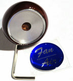 UP Dash Control Knob Fan Air 1" Blue Glossy Sticker Wood Knob #23537 Each