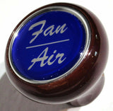 UP Dash Control Knob Fan Air 1" Blue Glossy Sticker Wood Knob #23537 Each