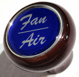 UP Dash Control Knob Fan Air 1" Blue Glossy Sticker Wood Knob #23537 Each