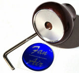 UP Dash Control Knob Fan Air 1" Blue Glossy Sticker Wood Knob #23537 Each