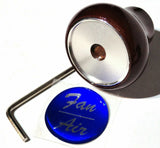 UP Dash Control Knob Fan Air 1" Blue Glossy Sticker Wood Knob #23537 Each