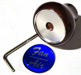 UP Dash Control Knob Fan Air 1" Blue Glossy Sticker Wood Knob #23537 Each