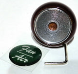 UP Dash Control Knob Fan Air 1" Green Glossy Sticker Wood Knob #23538 Each