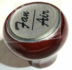 UP Dash Control Knob Fan Air 1" Silver Glossy Sticker Wood Knob #23541 Each