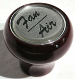 UP Dash Control Knob Fan Air 1" Silver Glossy Sticker Wood Knob #23541 Each