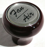 UP Dash Control Knob Fan Air 1" Silver Glossy Sticker Wood Knob #23541 Each