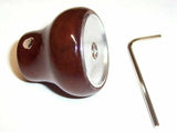 Dash Control Knob Panel Lights 1" Black Glossy Sticker Wood Knob UP#23542 Each