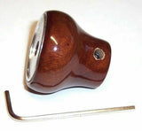 Dash Control Knob Panel Lights 1" Black Glossy Sticker Wood Knob UP#23542 Each