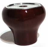 Dash Control Knob Panel Lights 1" Black Glossy Sticker Wood Knob UP#23542 Each