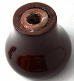 UP Dash Control Knob Wiper Washer 1" Black Glossy Sticker Wood Knob #23560 Each