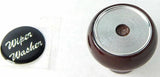 UP Dash Control Knob Wiper Washer 1" Black Glossy Sticker Wood Knob #23560 Each