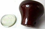 UP Dash Control Knob Wiper Washer 1" Silver Glossy Sticker Wood Knob #23565 Each