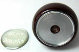 UP Dash Control Knob Wiper Washer 1" Silver Glossy Sticker Wood Knob #23565 Each