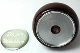 UP Dash Control Knob Wiper Washer 1" Silver Glossy Sticker Wood Knob #23565 Each