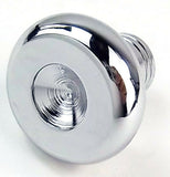 Dash Control Deluxe Chrome Aluminum Knob Indented Top-No Jewel UP#23581 Each