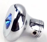 Universal Dash Deluxe Knob for 1/4” Shaft Blue Jewel Chrome Set Screw UP#23583