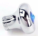 Universal Dash Deluxe Knob for 1/4” Shaft Blue Jewel Chrome Set Screw UP#23583