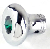 Universal Dash Deluxe Knob for 1/4” Shaft Green Jewel Chrome Set Screw UP#23585
