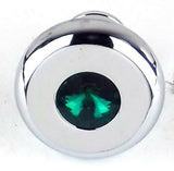 Universal Dash Deluxe Knob for 1/4” Shaft Green Jewel Chrome Set Screw UP#23585