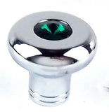 Universal Dash Deluxe Knob for 1/4” Shaft Green Jewel Chrome Set Screw UP#23585