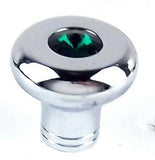 Universal Dash Deluxe Knob for 1/4” Shaft Green Jewel Chrome Set Screw UP#23585